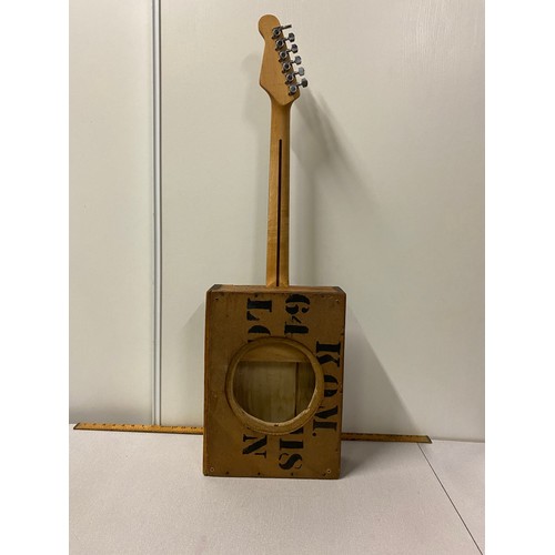 309 - Handmade box guitar (unfinished)