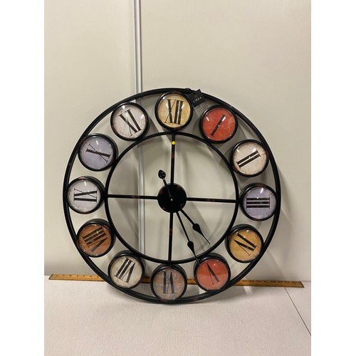 4 - Large Libra Roman numeral wall clock.
67cm diameter.