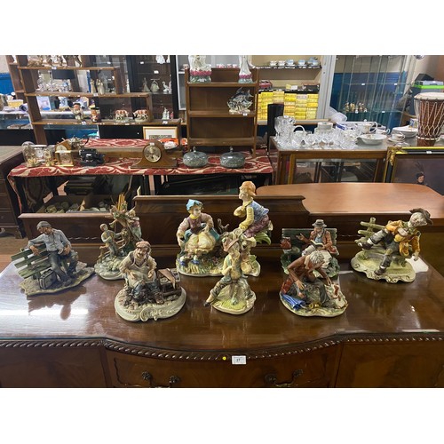 17 - 8 x Vintage Capodimonte ornaments.