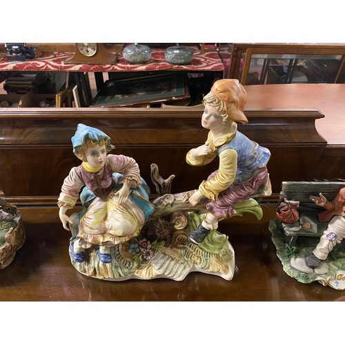 17 - 8 x Vintage Capodimonte ornaments.