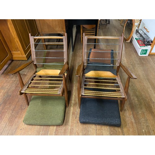 356 - Pair of 1960's Scandart armchairs in original upholstery.