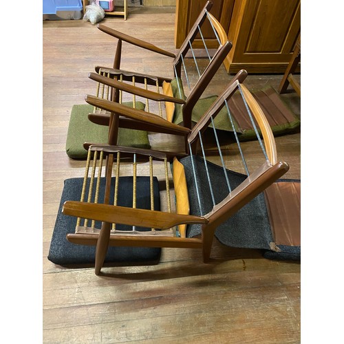 356 - Pair of 1960's Scandart armchairs in original upholstery.