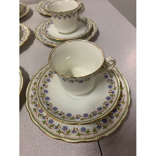 359 - 38 piece E. Hughes staffordshire tea set. (damage to 2 cups)