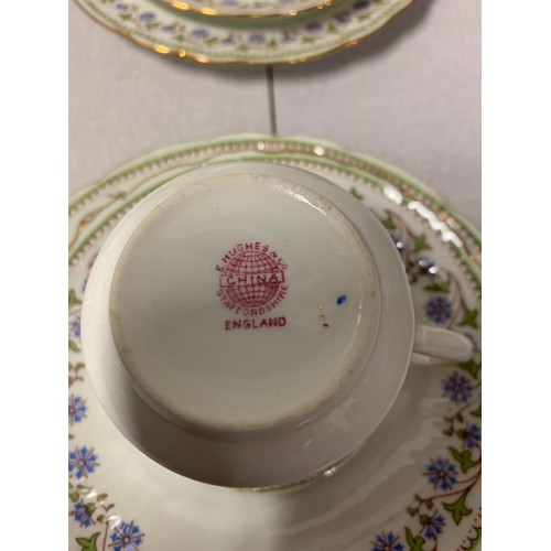 359 - 38 piece E. Hughes staffordshire tea set. (damage to 2 cups)