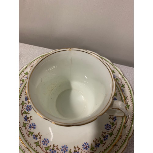 359 - 38 piece E. Hughes staffordshire tea set. (damage to 2 cups)