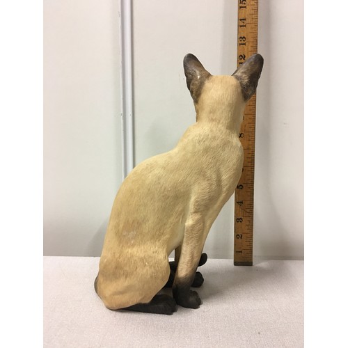 206 - Country Artist, large cat sculpture - Siamese - sitting - brown.
30cm h