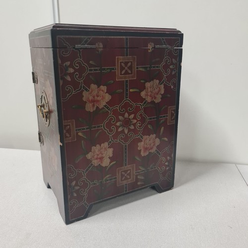 5 - Large Oriental style jewellery box.
38cm h x 28cm l