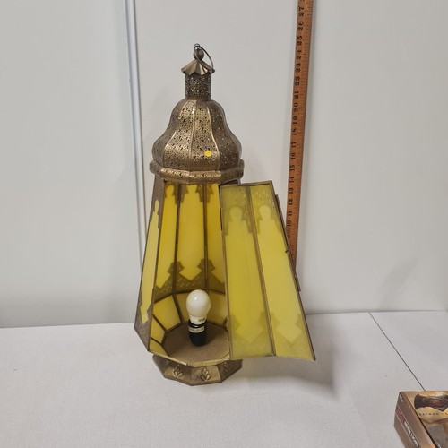 7 - Moroccan/ Arabian style lantern lamp.
65cm h