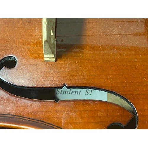 10 - Stentor Student violin, bow and case.