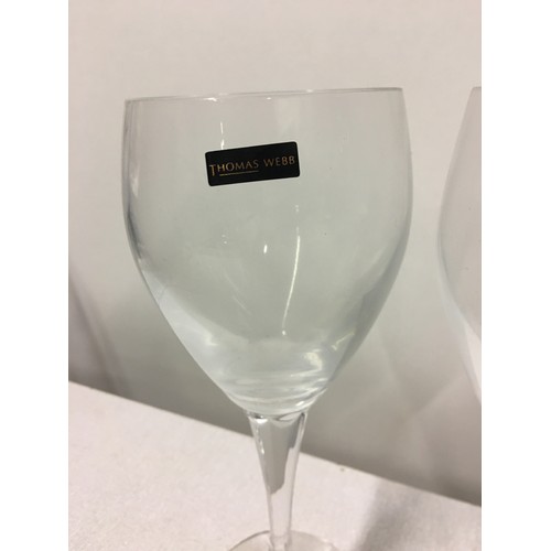 252 - Set of 6 Thomas Webb wine glasses.