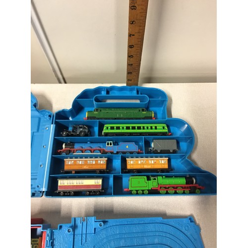 415 - 2 x Thomas Tank carry cases with Thomas and character trains.