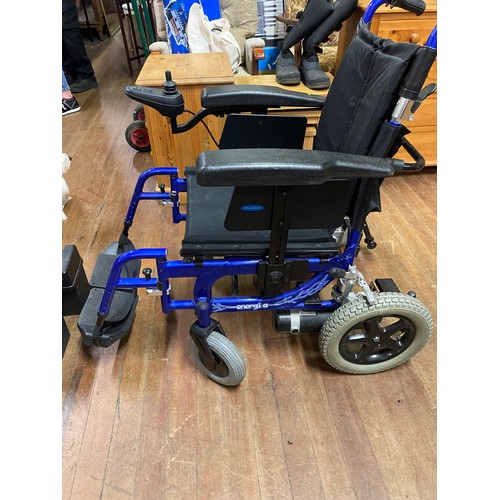 440 - Wheel Tech Energi Enigma Electric Folding Wheelchair with batteries (needs bracket for battery no ch... 