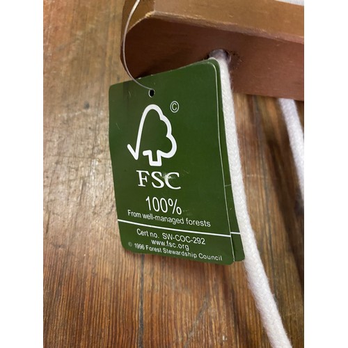 324 - FSC striped hammock (small rip in fabric)