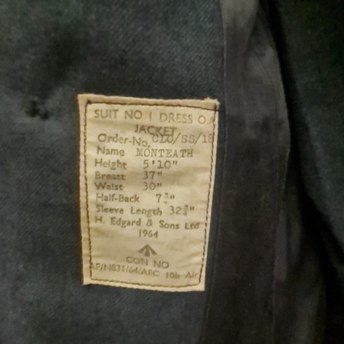 330 - Vintage 1964 RAF Monteath officers jacket and trousers.