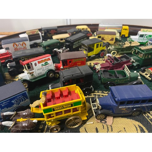 112 - Large collection of diecast model vans etc.