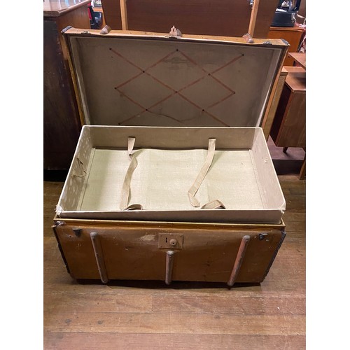 260 - Large vintage travel trunk with insert.