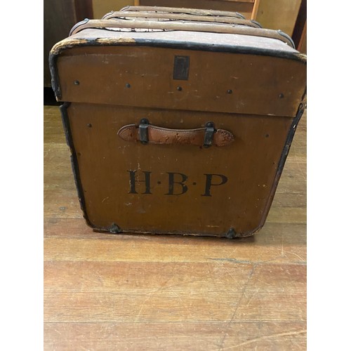 260 - Large vintage travel trunk with insert.