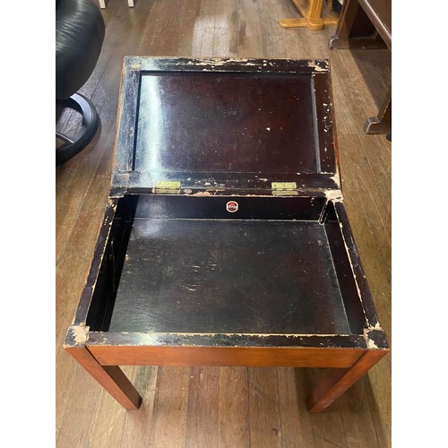 380 - Vintage piano stool with storage.