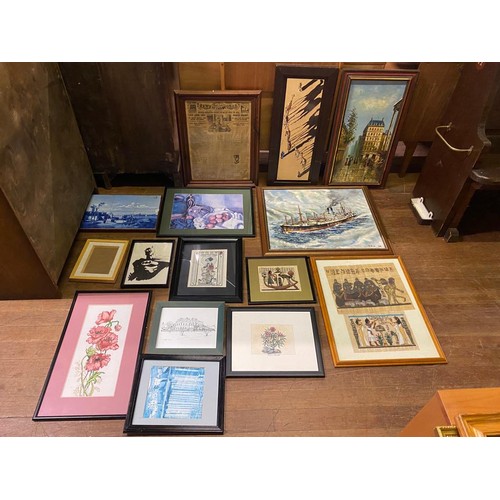 436 - Large selection of framed prints.