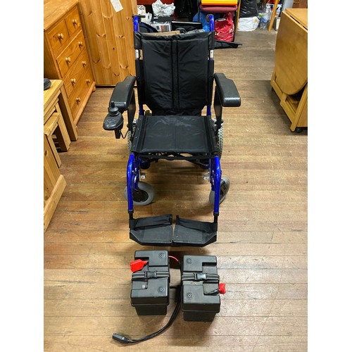 440 - Wheel Tech Energi Enigma Electric Folding Wheelchair with batteries (needs bracket for battery no ch... 