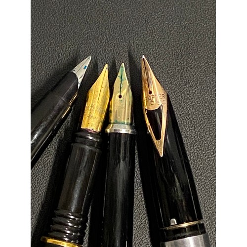 52 - 4 x quality fountain pens - Cross, Parker, Waterman & Sheaffer. Sheaffer has 14k gold nib