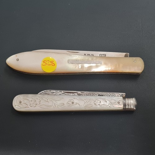 330 - 2 silver hallmarked fruit knives