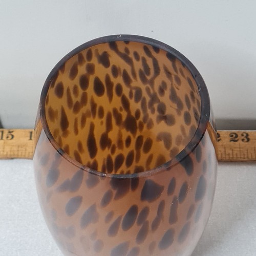 76 - Mid Century Tortoise shell glass light shade.
23cm h