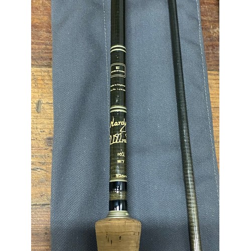 280 - Vintage Hardy 10 1/2 No 7-fishing rod with original canvas cover and metal House of Hardy rod tube. ... 