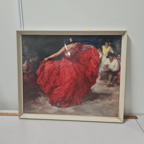 371 - Mid-century Framed Flamenco dancer print.
64cm x 54cm