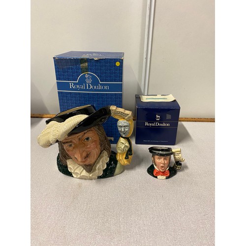 424 - 2 Royal Doulton Toby jugs - Scaramouch and The Caroler  signed to base.