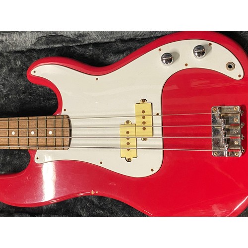 173 - Sunn Mustang electric bass guitar and hardcase.