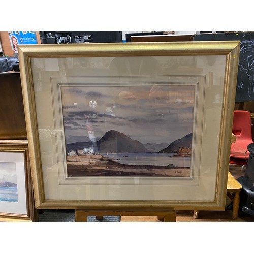 494 - Framed water colour of Plockton 1977 by Scottish artist William McAnally.
73cm x 60cm