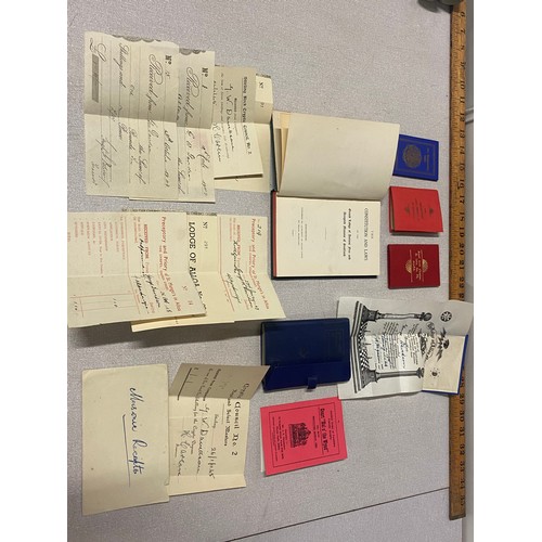 537 - 6 x vintage scrolls to include Grand Lodge, order of the temple and the order of Malta along with ol... 