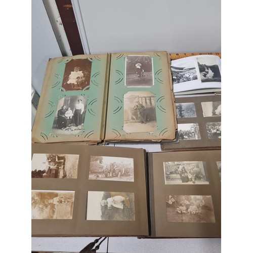 51 - 10 x antique photo albums and photographs.