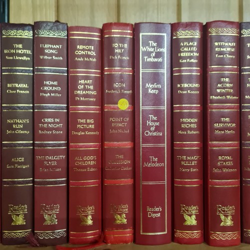 364 - Large collection of leather bound readers digest books to include the whit lions of Timbavati and A ... 