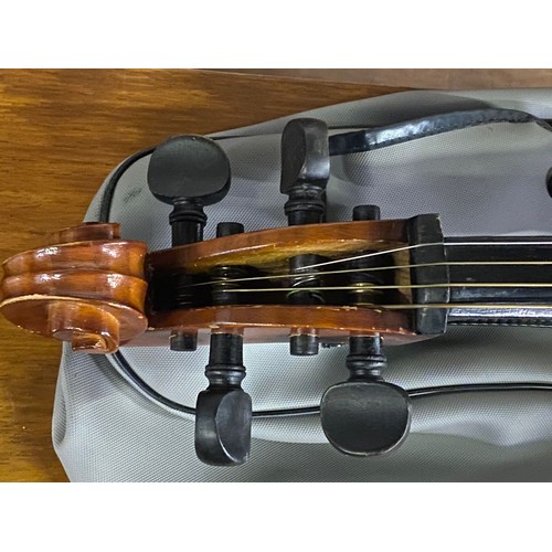 59 - 3/4 size cello with bow and soft case.