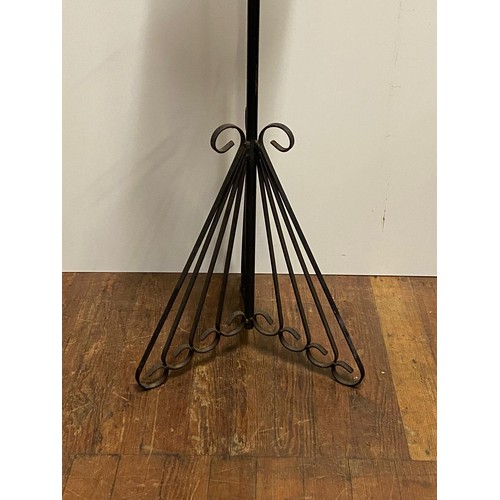 67 - Cast iron rise and fall flat top advent wreath holder/plant stand.
Highest height 120cm