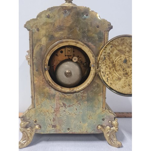 2 - Victorian ornate brass clock. No pendulum.
40cm x 23cm
cracked glass