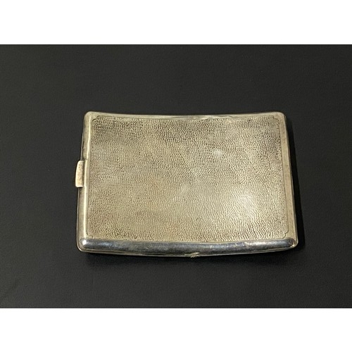 87 - Vintage silver cigarette case dated 1950. 112g