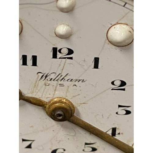 92 - Vintage fully hallmarked silver Waltham Braille full hunter pocket watch.