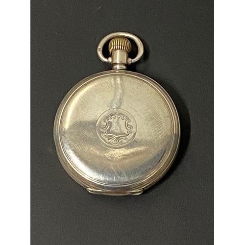 92 - Vintage fully hallmarked silver Waltham Braille full hunter pocket watch.