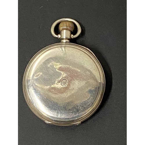 92 - Vintage fully hallmarked silver Waltham Braille full hunter pocket watch.