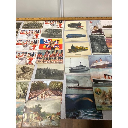 125 - Large collection of vintage Royal and Military post cards.