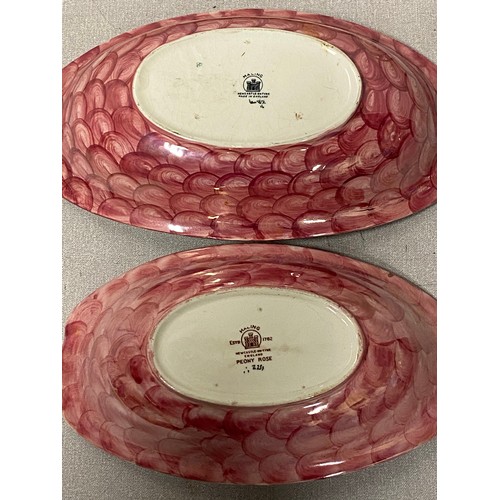 128 - 2 Maling thumbprint dishes.