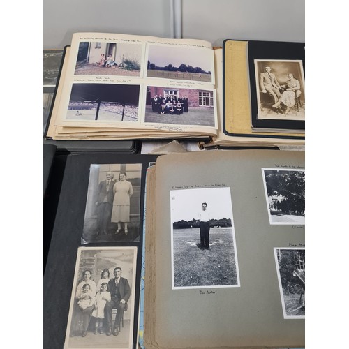 231 - 6 x photo albums filled with large collection of old photographs.