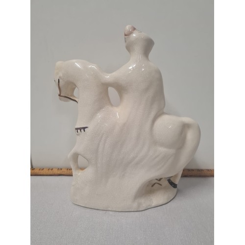 339 - Staffordshire flatback of man on horse.
35cm h