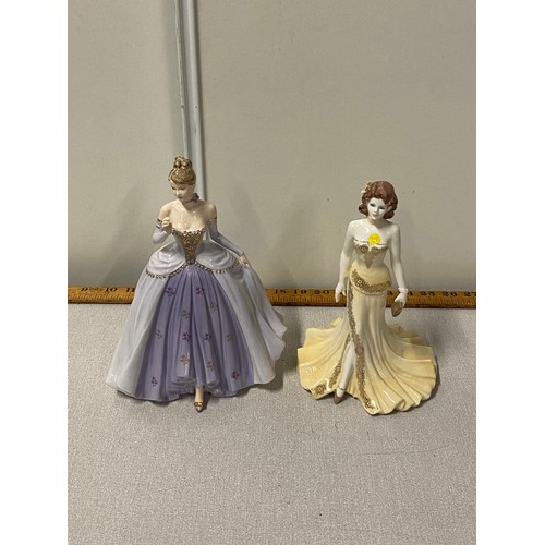 9 - 2 Coalport figurines - Ladies of fashion Wendy and Midnight Masquerade.