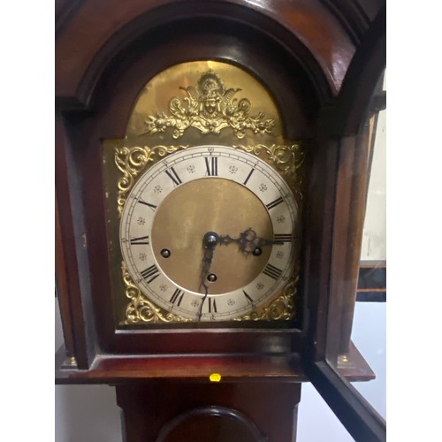 238 - Vintage mahogany grandfather clock.
173cm h