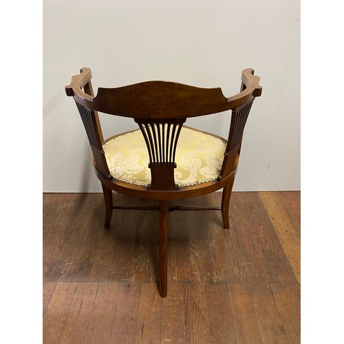 27 - Edwardian inlaid corner chair.