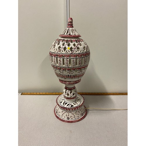 35 - Hand Painted ceramic table lamp.
Approx 55cm